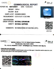 2.99/CT Natural Blue Sapphire with Govt Lab Certificate-4551